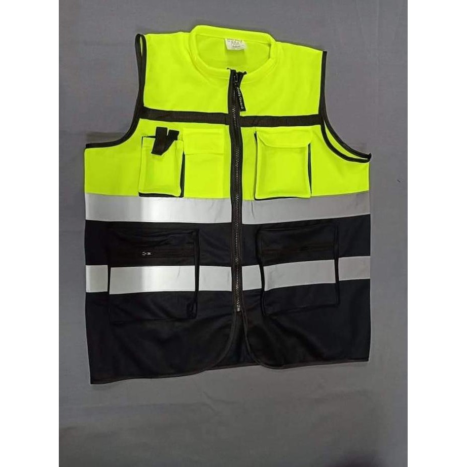 Safety Vest / Rompi Kerja - Hitam Hijau 02