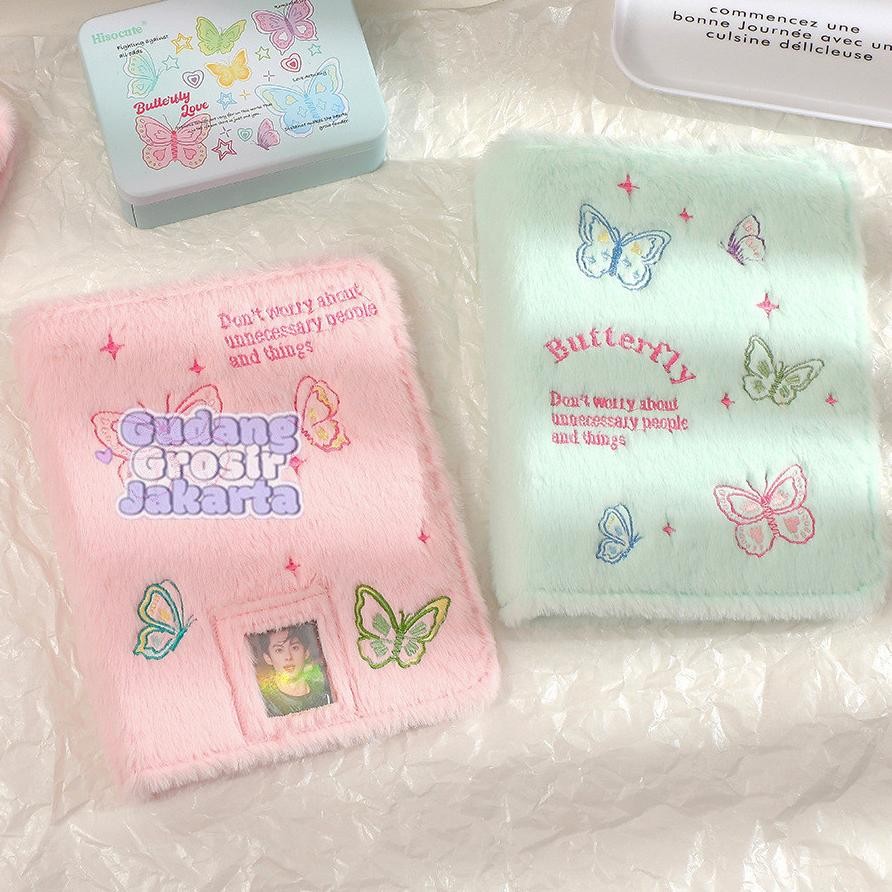 Butterfly Embroidered Plush Album Girl A5 3Inch Card Album Polaroid