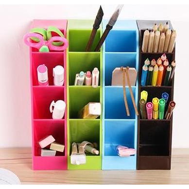 ''Terlaris" Rak Mini Susun 4 Sekat Lemari Kecil Wadah Alat Tulis Makan Kosmetik Murah