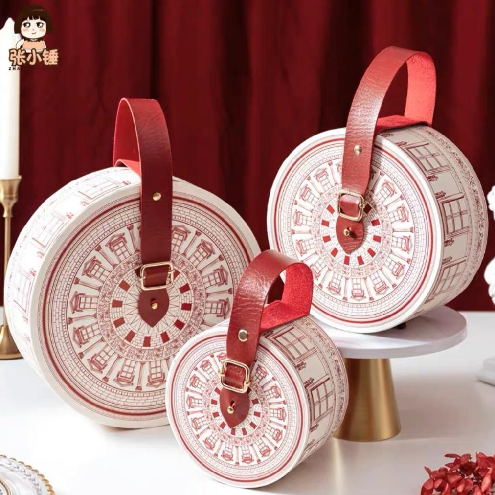 

Eelic Kotak Kemasan Vintage Kado Hadiah Kulit Persegi Hardbox/Box Tebal Mewah Iq45