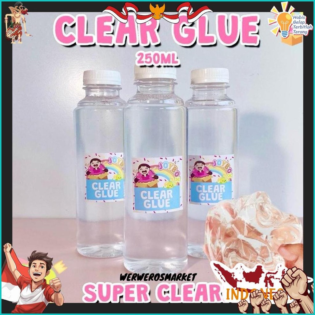 

Lem Bening Clear Glue 250Ml By Joybox / Pembuat Slime/ Lem Serbaguna /Bahan Slime Terlaris