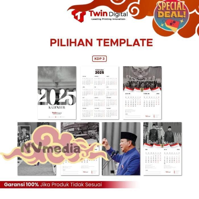 

SIAP DIKIRIM Twindigital Custom Cetak Kalender Duduk A5 Potrait Souvernir - Kalender Meja A5 Potrait Spesial Tahun Baru 2025