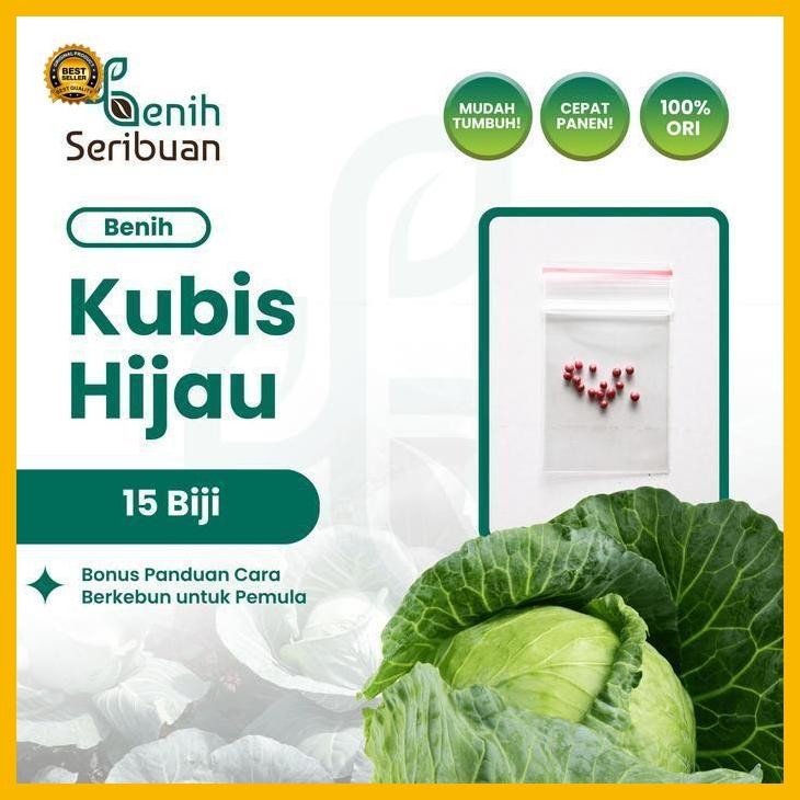

(Promo) 10 Benih Kol Kubis Hijau F1 Sehati Dataran Rendah Bibit Sayuran Seribu Bestseller
