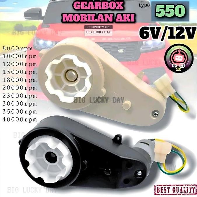 GEARBOX + DINAMO 6V/12V 8000RPM-40000RPM TYPE 550 WSJ UNTUK MOBIL AKI MOTOR AKI GIRBOX 6VOLT 12VOLT 