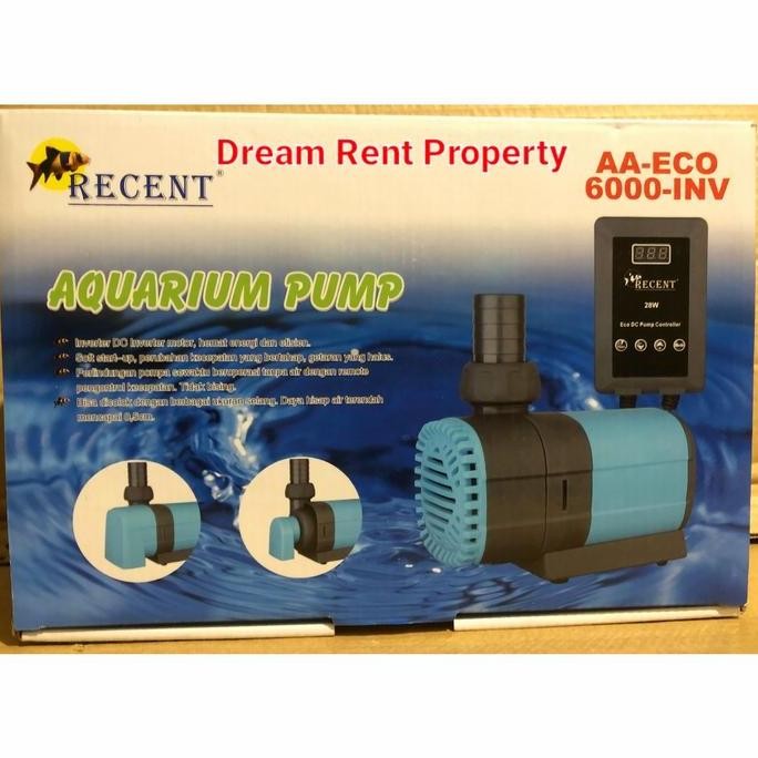 Mesin Pompa Akuarium Filter Kolam Aqurium Pump RECENT AA-ECO-6000-INV