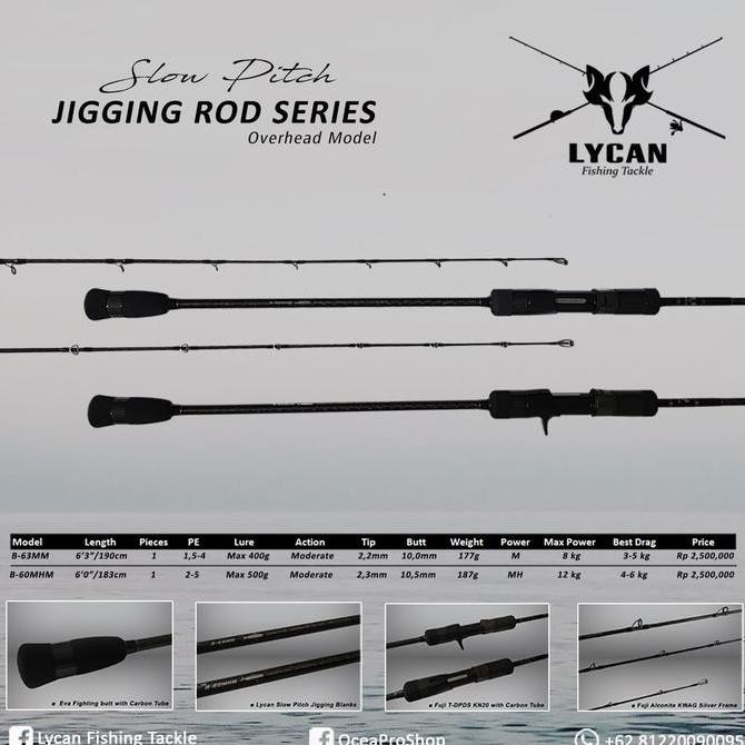 Terbaik | Lycan Slow Pitch Jigging Overhead Model | 100% Ori