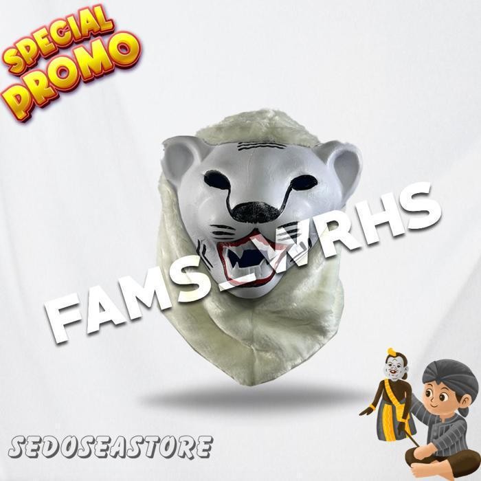 Topeng Macan Anak Dewasa Coklat Dan Putih Mainan Anak Af 1