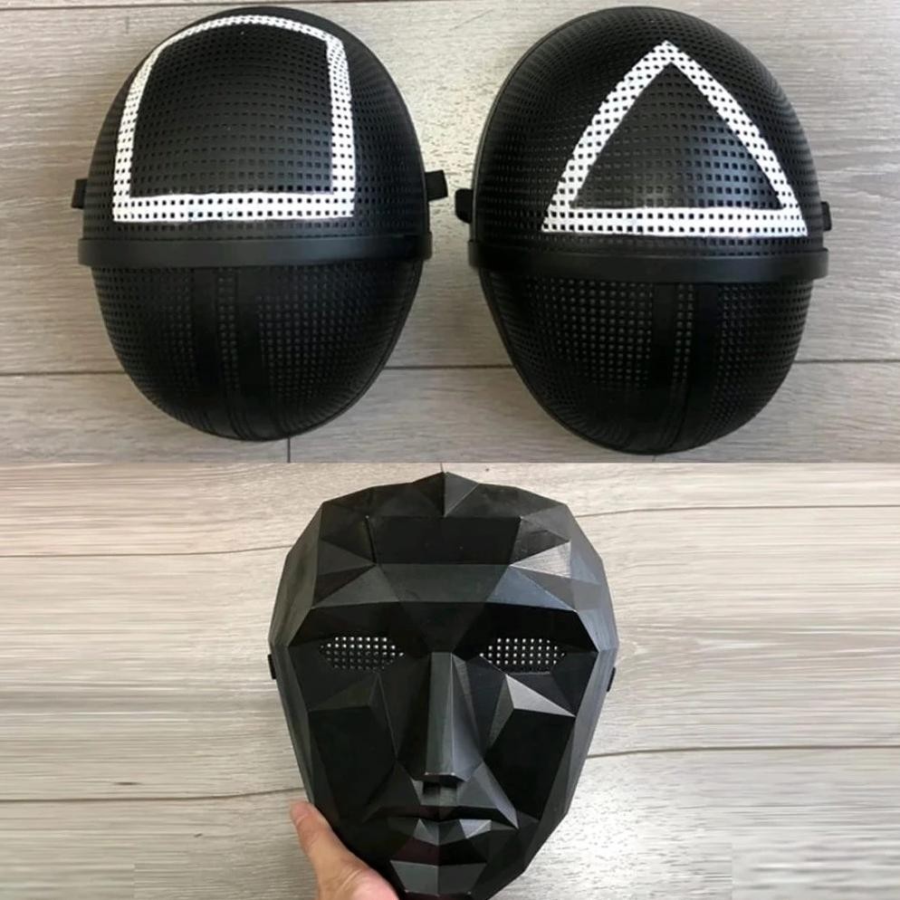 CR - Topeng Squid Game Boss Plastik Untuk Pesta Halloween Squid Game Cosplay Costume Roleplay Games 