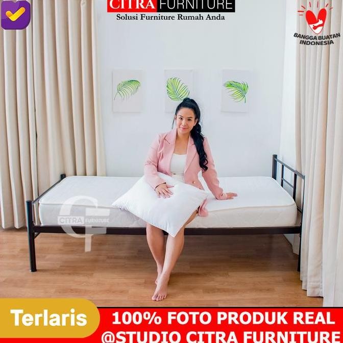 SHUMO x SLEEP OWL | Ranjang Besi Minimalis Single Bed Tempat Tidur