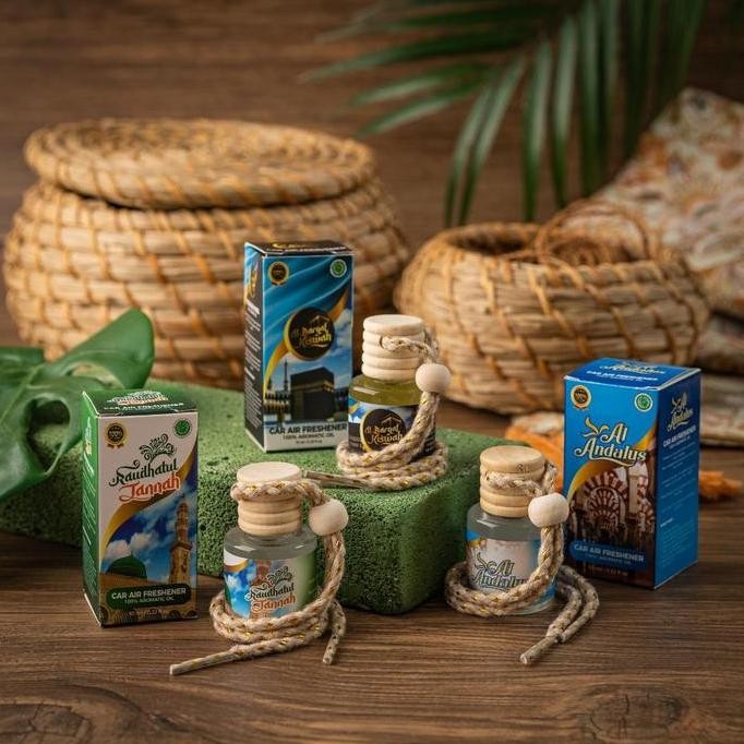 PROMO - Parfum/Pengharum Mobil Islami Kiswah, Raudhah, dan Andalus boxes parfum