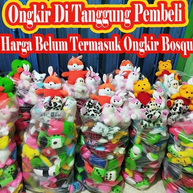 BONEKA ISIAN MESIN CAPIT TERMURAH PAKET USAHA 1 BAL ISI 100pcs SUDAH DI CAMPUR 10-20 KARAKTER ( HARG