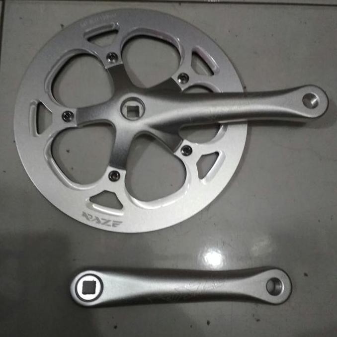 Promo single crank sepeda lipat RAZE 54t silver BB kotak COD