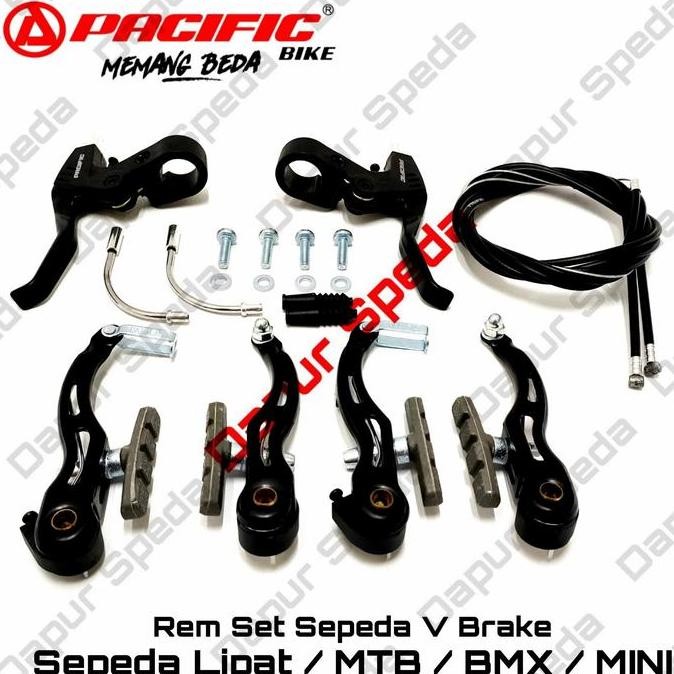 Promo v brake 1 set / rem sepeda lipat/BMX 1set tuas rem Alloy Atlantis COD
