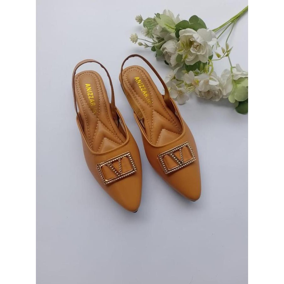 DF324>> _sepatu flat shoes wanita sepatu flat tali belakang Kasual