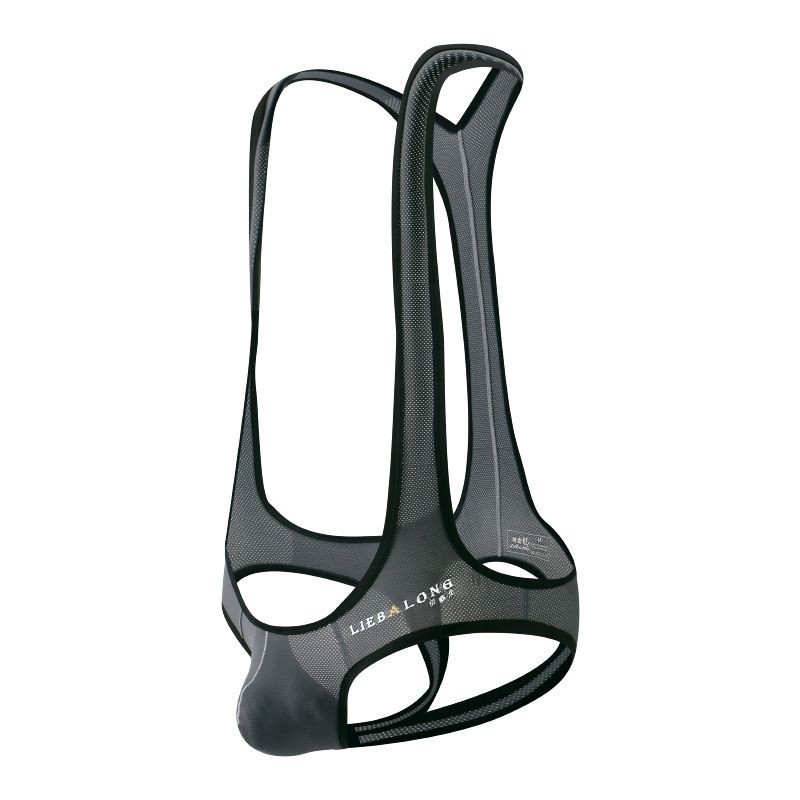 Thong Men's Underwear One-Piece Underwear Men Ice Silk Mesh High Elastic Bulge Pouch Backless Double