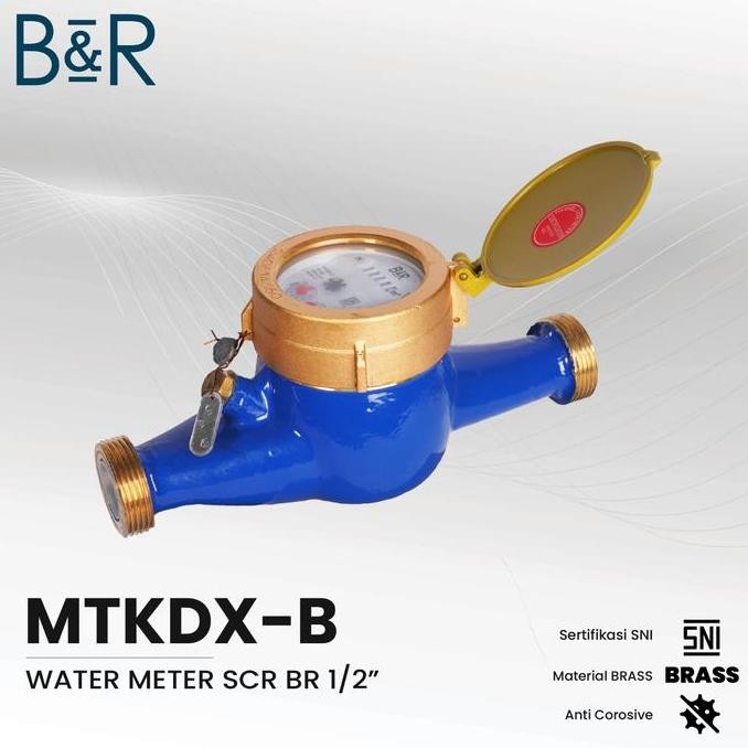 B&R Water Meter / Meteran Air / Flow Air Bersih MTKDX(B) 1/2 Inch