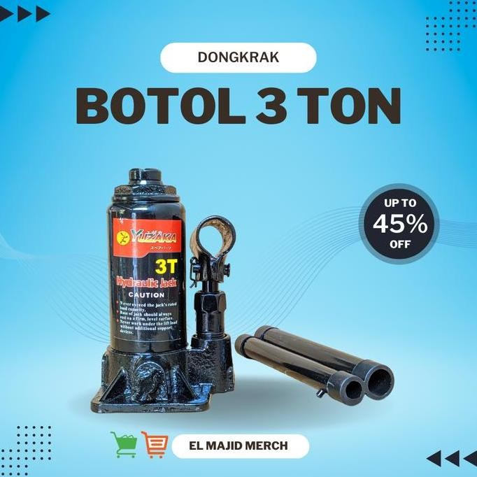 Dongkrak Mobil / Dongkrak Botol / Dongkrak Hidrolik 3 ton HC