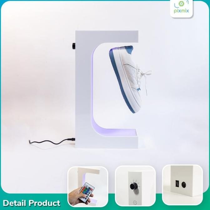 Levitating Lamp Magnetic Shoes Display 360 Degree Rotating Floating / Alat Display Sepatu Melayang B