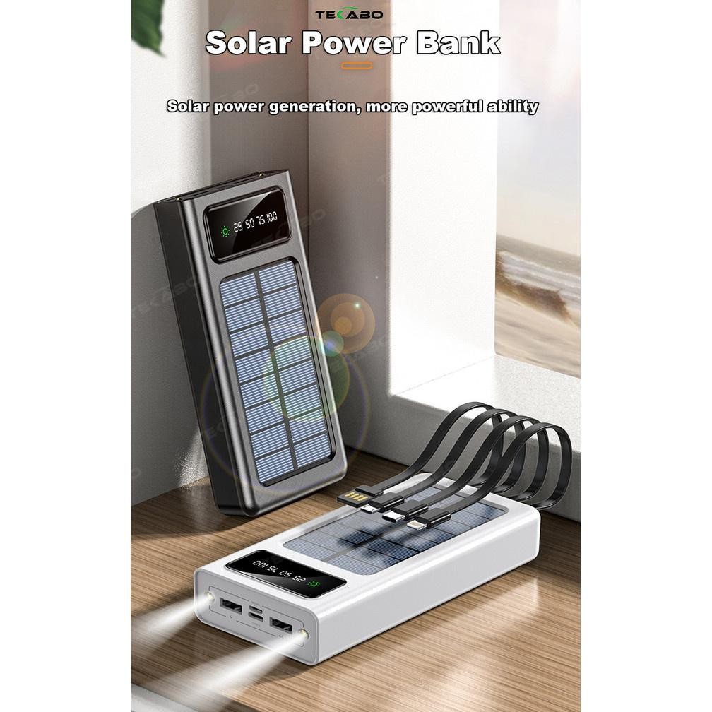 Berkualitas 50000/100000 Mah Powerbank Robot Power Bank Solar Cell Tenaga Surya Portable Led Indikat