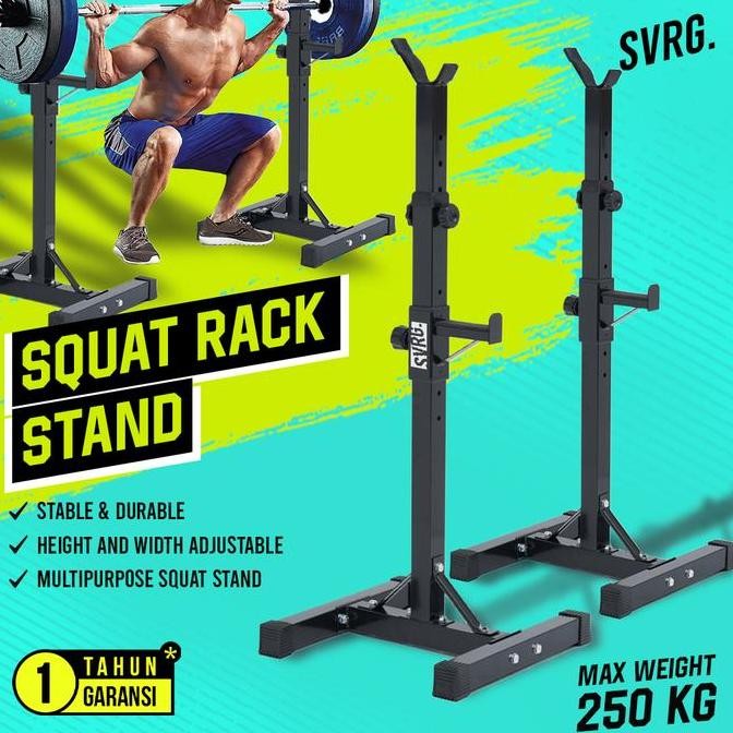 TERMURAH - SVRG. Squat Rack Stand Adjustable Squat Rack Squat Stand