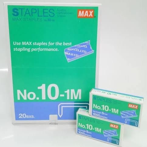 

20pack Isi Stapler Staples Hekter MAX No.10 Kecil