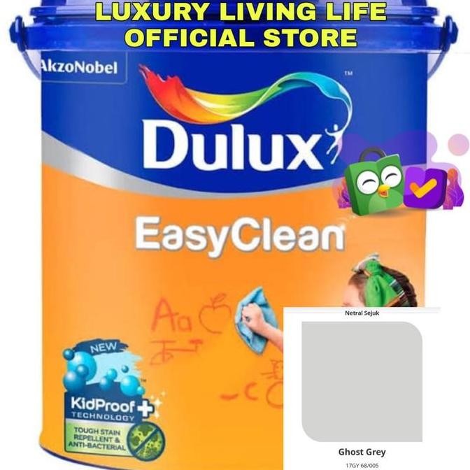 Dulux Easy Clean Ghost Grey 2,5L Gallon Tinting CSS