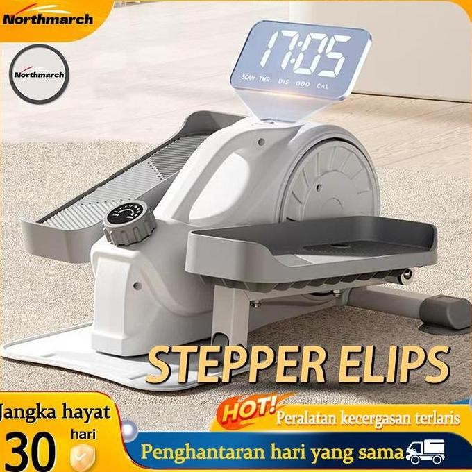 TERBARU - NORTHMARCH Mesin Elips Stepper Alat Fitness Rumah Sepeda Bike Ellips mini stepper Portable