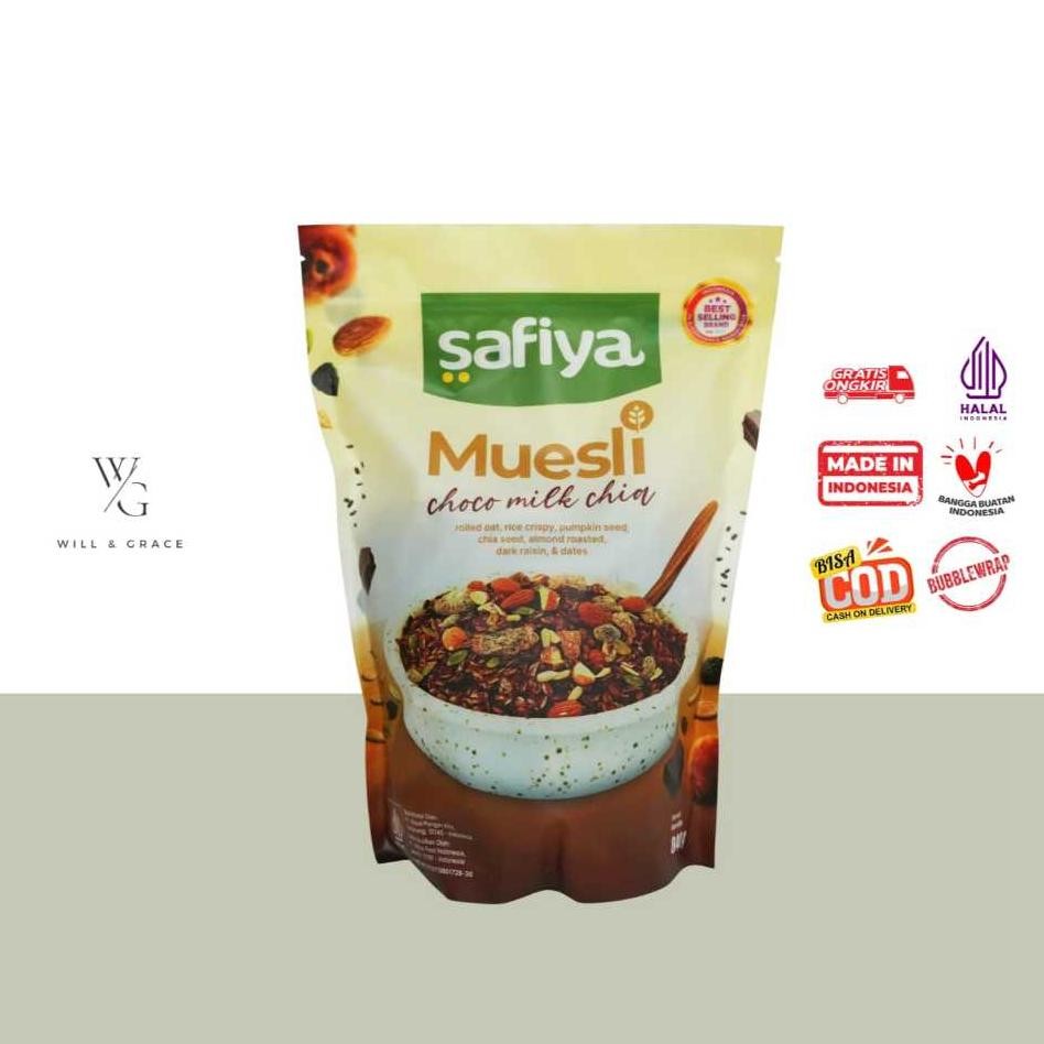 

Safiya Muesli Choco Milk Chia 840 Gram With Oatmeal Cereal Dengan Buah Kering Kacangkacangan Dan And Chiaseed