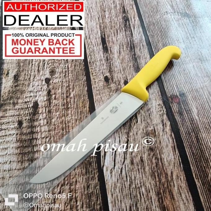 Pisau Sembelih victorinox 28 cm straight Yellow 5.5208.28 original CO
