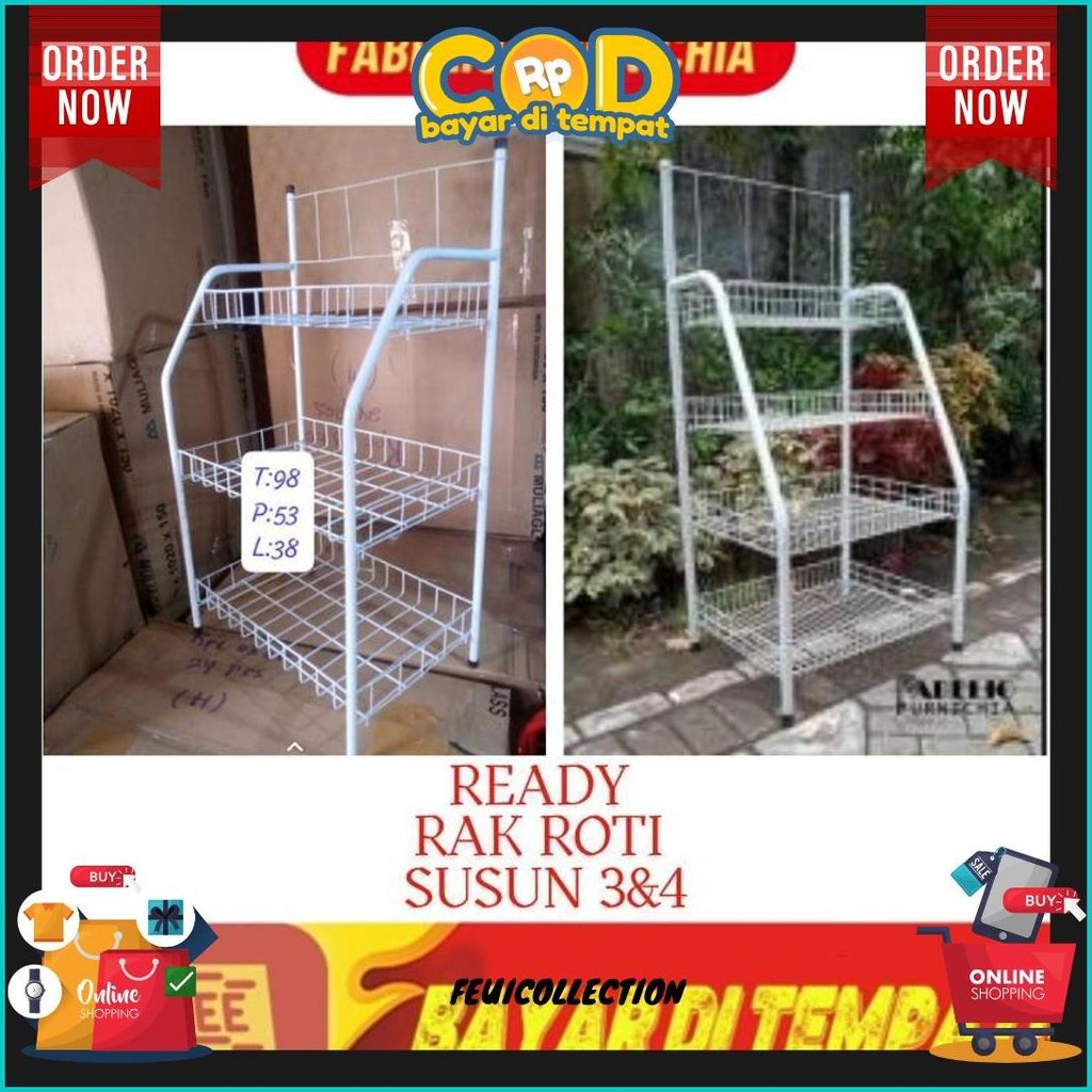 Rak Ciki Serbaguna/Rak Roti 4 Susun/Rak Roti 3 Susun/Rak Roti/Rak Ciki/Rak Serbaguna/Rak Jumbo Bisa 