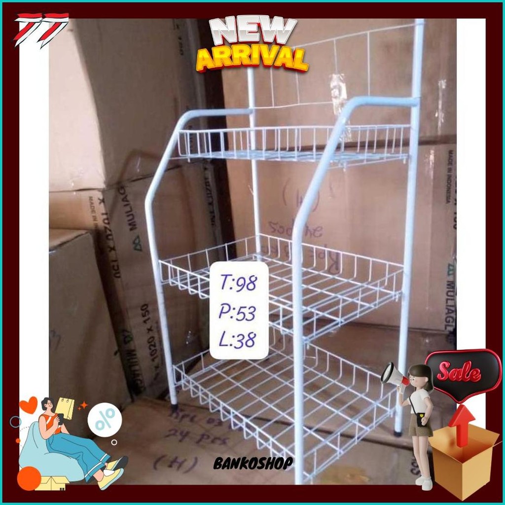 Rak Ciki Serbaguna/Rak Roti 4 Susun/Rak Roti 3 Susun/Rak Roti/Rak Ciki/Rak Serbaguna/Rak Jumbo Siap 