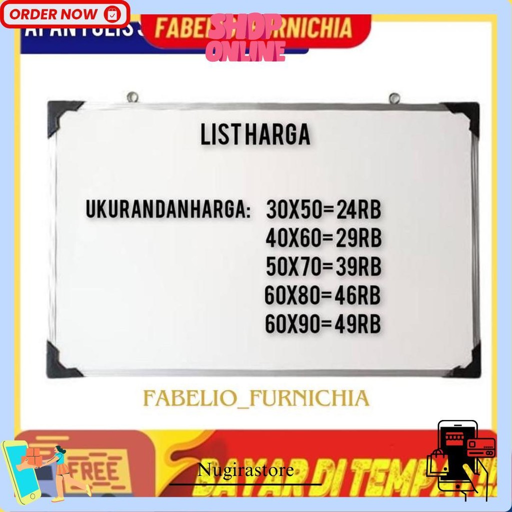 

Papan Tulis 60X90Cm Spidol Dan Kapur Whiteboard / Blackboard Ukuran 60X90 Terlaris