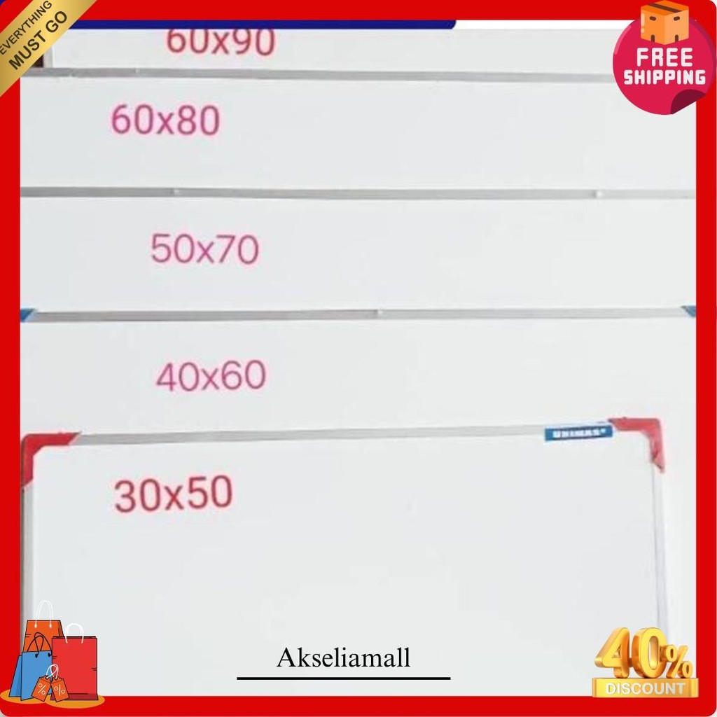 

Papan Tulis 60X90Cm Spidol Dan Kapur Whiteboard / Blackboard Ukuran 60X90 Original Produk