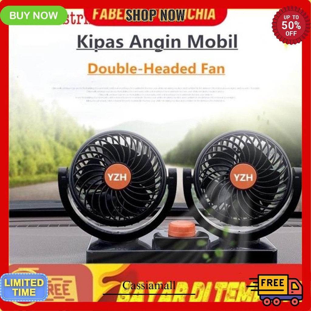 Kipas Angin Mobil Vanstar/ Car Cooling Double Fan/Kipas Angin Mobil Pick Up/Kipas Mobil Super Dingin