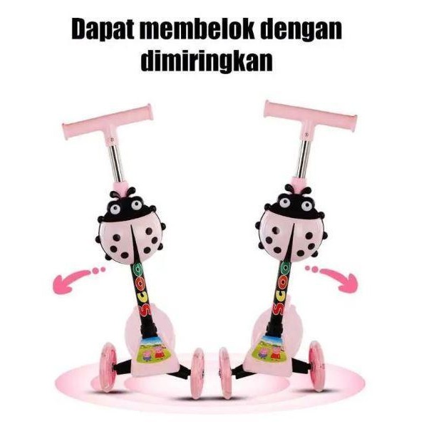 TP Scooter Lipat Electric Anak Otopet Listrik Roda 3 LED Mainan Skuter