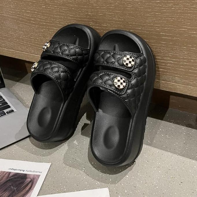 DF275>> Sandal Wanita Korean Style Terbaru Wedges Platform Sendal Jelly Karet Empuk Cewek Sepatu Ora