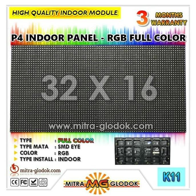 DA47 }} PANEL P4 SMD INDOOR RGB FULL COLOR - LED DISPLAY MODUL VIDEOTRON | K11