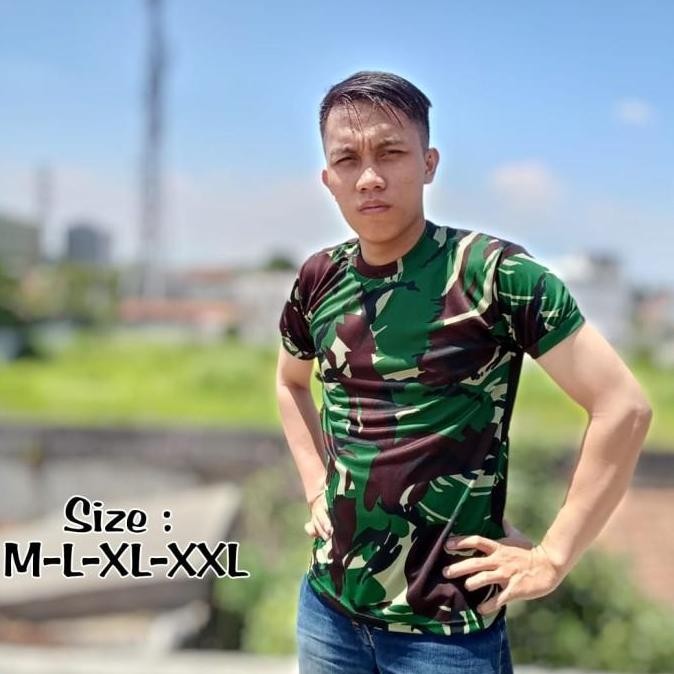 Kaos Loreng TNI AD Malvinas / Baju Kaos Loreng Tni Bahan Dryfit Murah