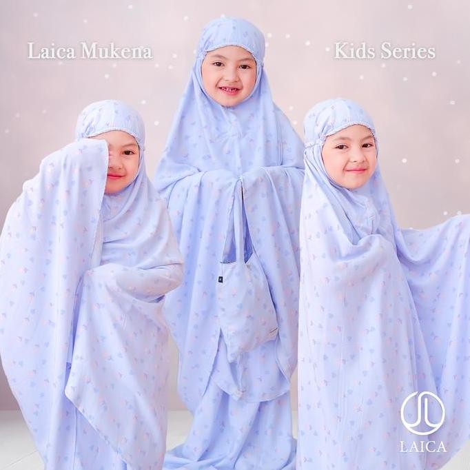 [GRADE B] Mukena Kombinasi Rayon Laica Kids Muslim Panjang  Bali Tanggung
