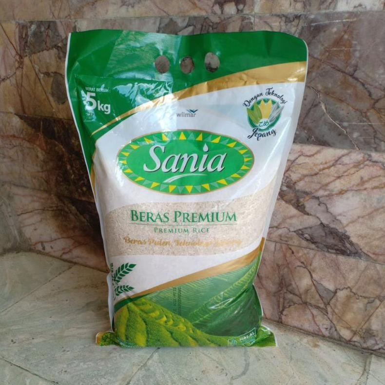Sania Beras Premium 5Kg Medan, Putih Pulen