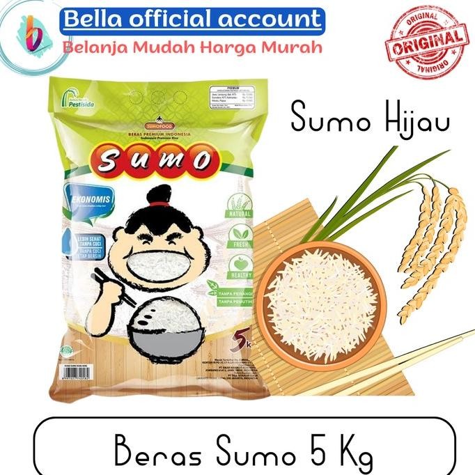 

Beras Sumo Premium Kemasan Merah Kuning Hijau Beras Putih 3 - 5 Kg