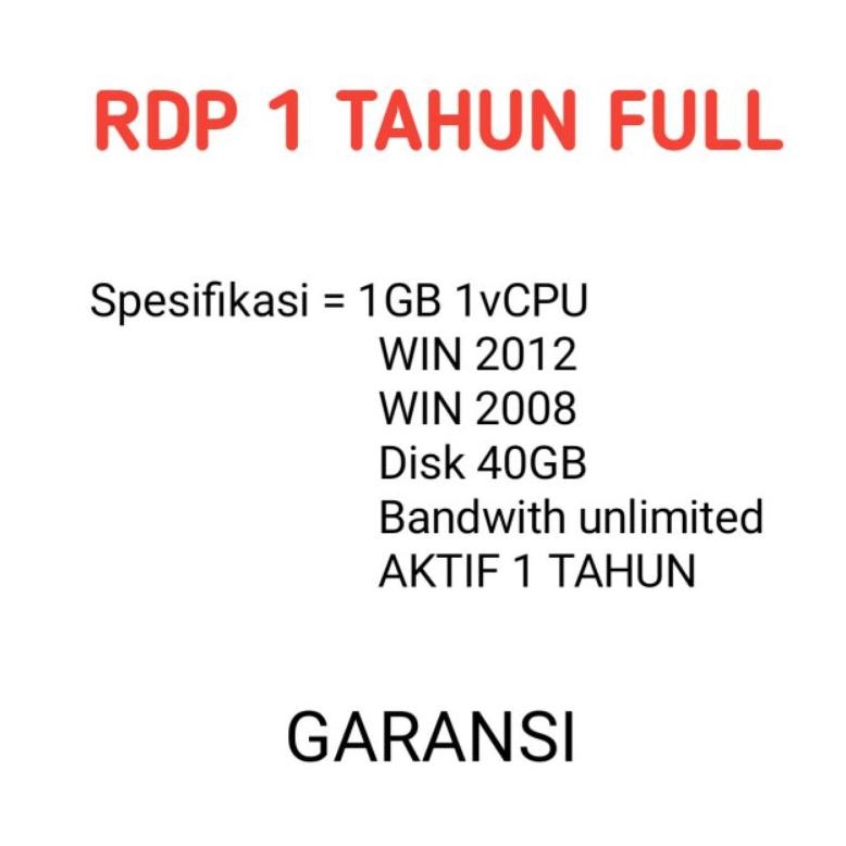 Rdp 1 Tahun Garansi