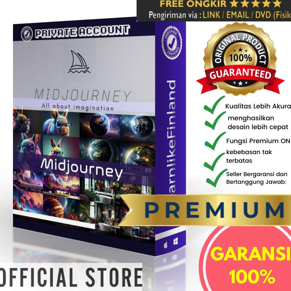 Midjourney Premium -Lebih Berkualitas Dan Lebih Bebas (Akun Privat)