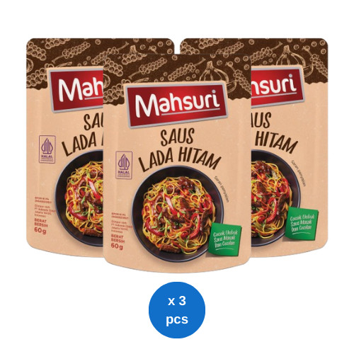 

Lee Kum Kee Black Pepper Sauce Mahsuri 60gr x 3 pcs