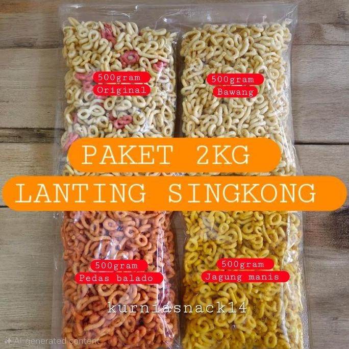 

JR26 PAKET 2KG LANTING SINGKONG KHAS KEBUMEN & PURWOREJO (BISA MIX 4 RASA)