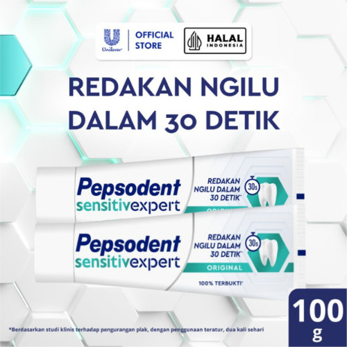 Pepsodent Pasta Gigi Sensitive Mineral Expert Original 100gr x 2