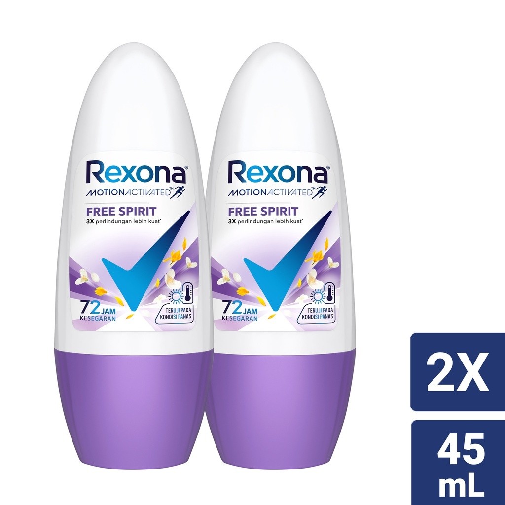 Rexona Women Deodorant Anti-Perspirant Roll On Free Spirit 45ml Twinpack