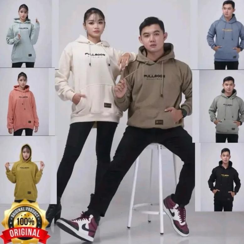 Cod Hoodie Jumper Fullmoon Bordir Premium Unisex Cewek Cowok Sweater Original 2024 Fg-7