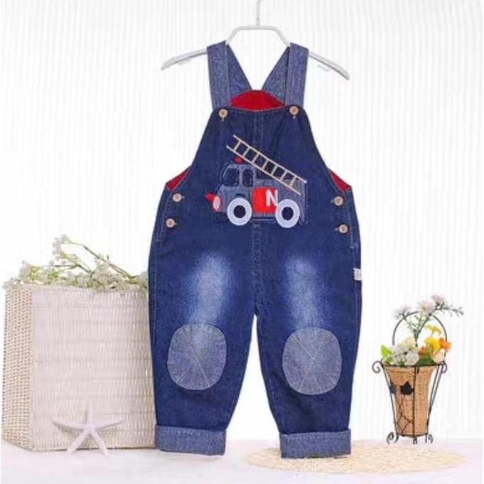 Overall Jeans Anak Laki laki & Perempuan Jumpsuit celana kodok anak import Motif Fashion TM