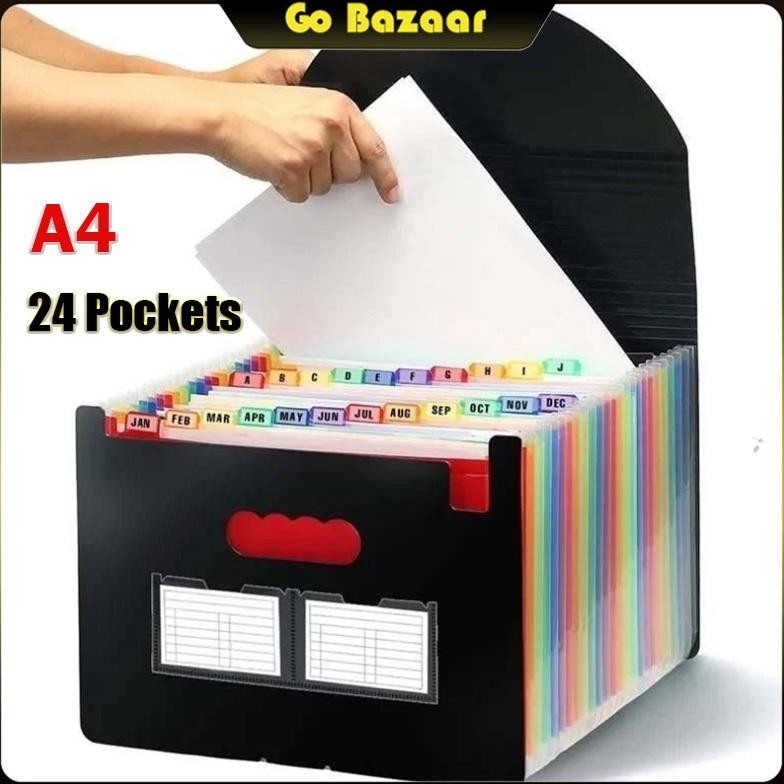 

24 Slot Folder File Dokumen Ukuran A4 File Folder Dokumen Isi Map Dokumen Map Kancing Kotak Penyimpanan File